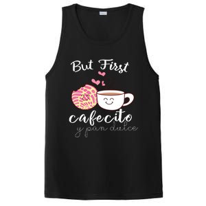 Latina Mom Cute Spanish Coffee And Conchas Pun Mama PosiCharge Competitor Tank