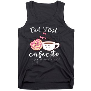 Latina Mom Cute Spanish Coffee And Conchas Pun Mama Tank Top