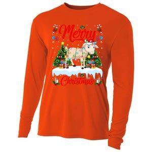 Lamb Merry Christmas Tree Lighting Santa Lamb Xmas Gift Cooling Performance Long Sleeve Crew