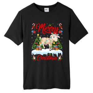 Lamb Merry Christmas Tree Lighting Santa Lamb Xmas Gift Tall Fusion ChromaSoft Performance T-Shirt