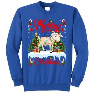 Lamb Merry Christmas Tree Lighting Santa Lamb Xmas Gift Sweatshirt