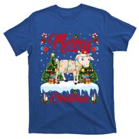 Lamb Merry Christmas Tree Lighting Santa Lamb Xmas Gift T-Shirt