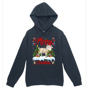 Lamb Merry Christmas Tree Lighting Santa Lamb Xmas Gift Urban Pullover Hoodie