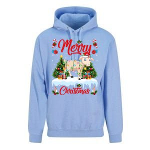 Lamb Merry Christmas Tree Lighting Santa Lamb Xmas Gift Unisex Surf Hoodie