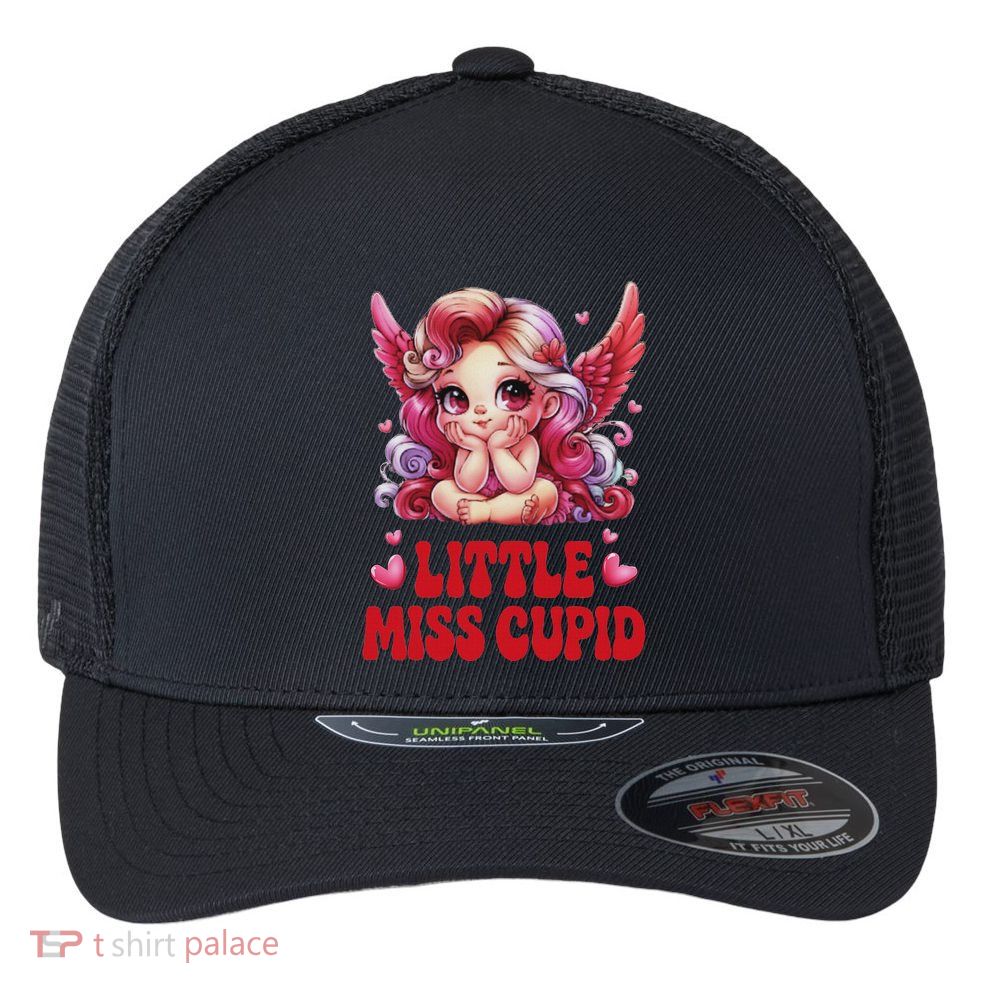 Little Miss Cupid Valentines Day For Flexfit Unipanel Trucker Cap