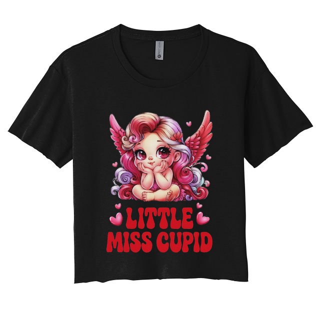 Little Miss Cupid Valentines Day For Crop Top