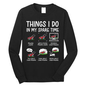 Lawn Mower Clothes Gifts For Landscapers Gardener Long Sleeve Shirt