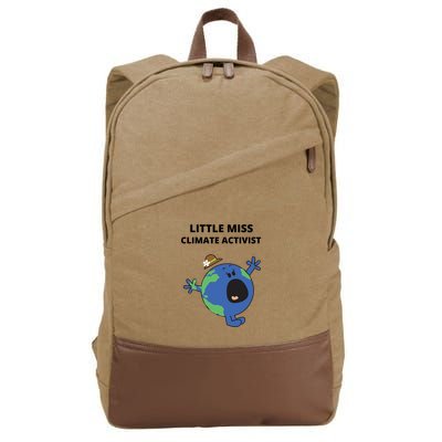 Little Miss Climate Activist Cotton Canvas Backpack