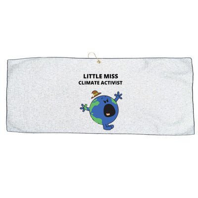 Little Miss Climate Activist Large Microfiber Waffle Golf Towel