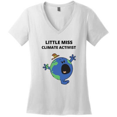 Little Miss Climate Activist Women's V-Neck T-Shirt