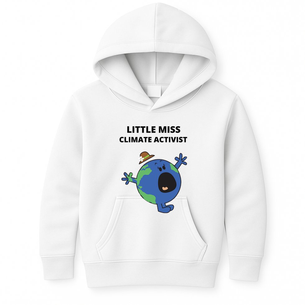 Little Miss Climate Activist Kids Hoodie