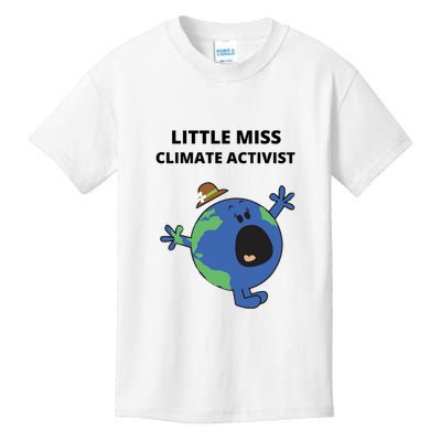 Little Miss Climate Activist Kids T-Shirt