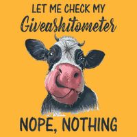 Let Me Check My Giveashitometer Nope Nothing Funny Cow Pom Pom 12in Knit Beanie