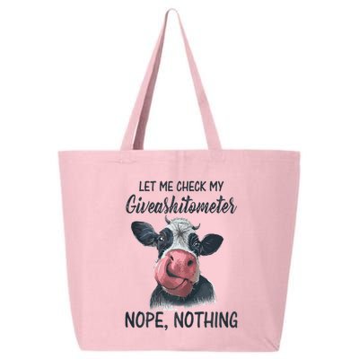 Let Me Check My Giveashitometer Nope Nothing Funny Cow 25L Jumbo Tote