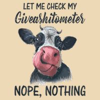 Let Me Check My Giveashitometer Nope Nothing Funny Cow Drawstring Bag
