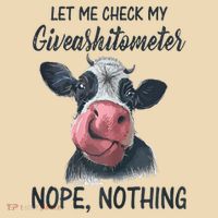 Let Me Check My Giveashitometer Nope Nothing Funny Cow Zip Tote Bag