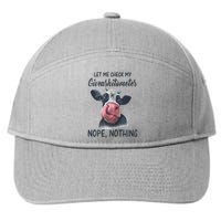 Let Me Check My Giveashitometer Nope Nothing Funny Cow 7-Panel Snapback Hat
