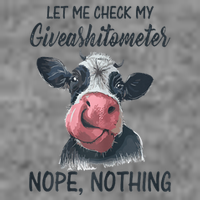 Let Me Check My Giveashitometer Nope Nothing Funny Cow 7-Panel Snapback Hat