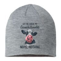 Let Me Check My Giveashitometer Nope Nothing Funny Cow Sustainable Beanie