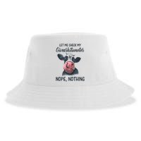 Let Me Check My Giveashitometer Nope Nothing Funny Cow Sustainable Bucket Hat