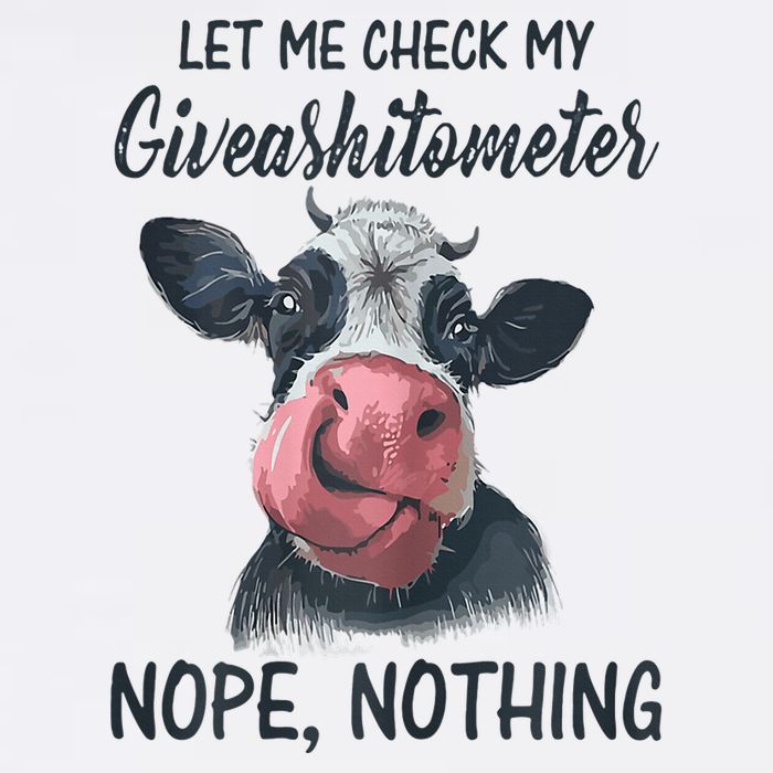 Let Me Check My Giveashitometer Nope Nothing Funny Cow Bucket Hat