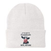 Let Me Check My Giveashitometer Nope Nothing Funny Cow Beanie