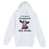 Let Me Check My Giveashitometer Nope Nothing Funny Cow Premium Pullover Hoodie
