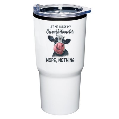 Let Me Check My Giveashitometer Nope Nothing Funny Cow Tumbler