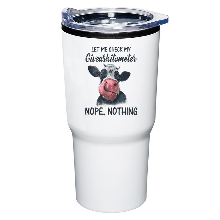 Let Me Check My Giveashitometer Nope Nothing Funny Cow Tumbler