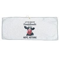 Let Me Check My Giveashitometer Nope Nothing Funny Cow Large Microfiber Waffle Golf Towel