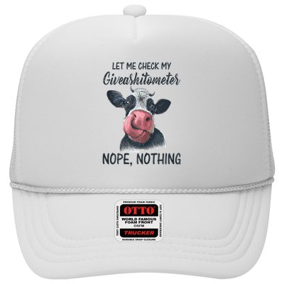 Let Me Check My Giveashitometer Nope Nothing Funny Cow Trucker Hat