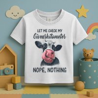 Let Me Check My Giveashitometer Nope Nothing Funny Cow Toddler T-Shirt