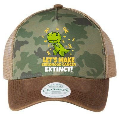 Let's Make Childhood Cancer Extinct Trex Legacy Tie Dye Trucker Hat
