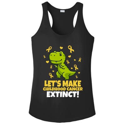 Let's Make Childhood Cancer Extinct Trex Ladies PosiCharge Competitor Racerback Tank