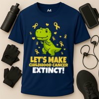 Let's Make Childhood Cancer Extinct Trex Cooling Performance Crew T-Shirt