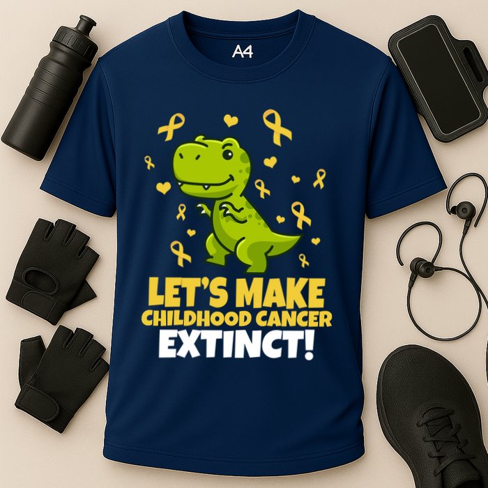Let's Make Childhood Cancer Extinct Trex Cooling Performance Crew T-Shirt