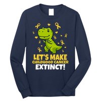 Let's Make Childhood Cancer Extinct Trex Long Sleeve Shirt