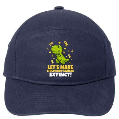 Let's Make Childhood Cancer Extinct Trex 7-Panel Snapback Hat