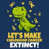 Let's Make Childhood Cancer Extinct Trex Flatbill Hat