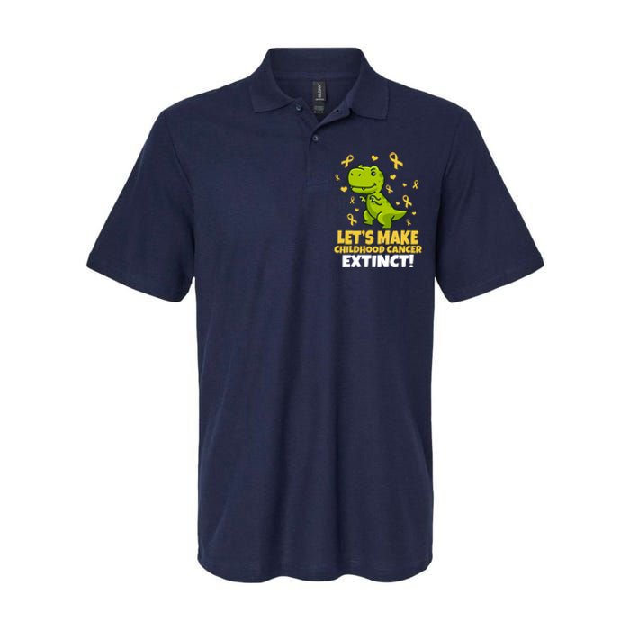 Let's Make Childhood Cancer Extinct Trex Softstyle Adult Sport Polo