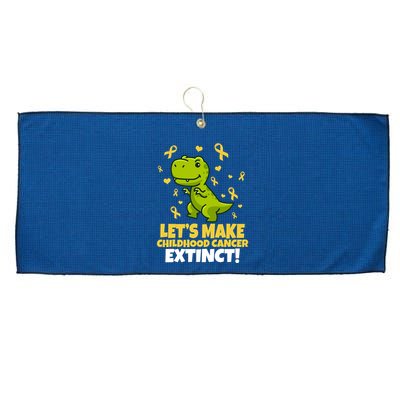 Let's Make Childhood Cancer Extinct Trex Large Microfiber Waffle Golf Towel
