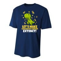 Let's Make Childhood Cancer Extinct Trex Youth Performance Sprint T-Shirt