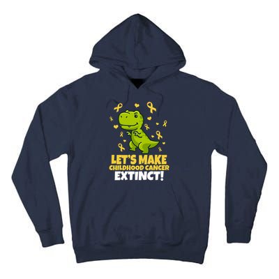 Let's Make Childhood Cancer Extinct Trex Tall Hoodie