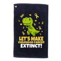 Let's Make Childhood Cancer Extinct Trex Golf Towel