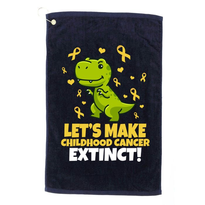 Let's Make Childhood Cancer Extinct Trex Golf Towel