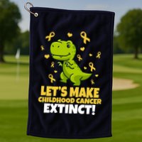Let's Make Childhood Cancer Extinct Trex Golf Towel