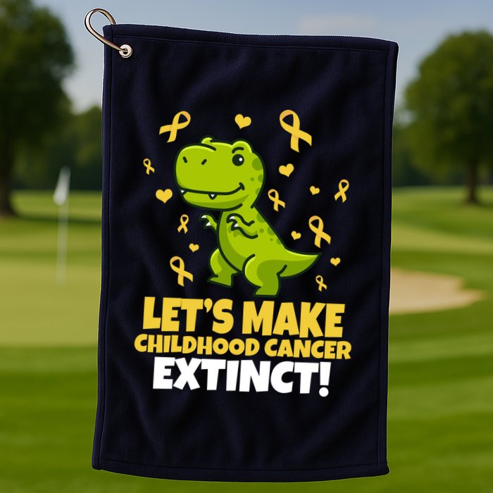 Let's Make Childhood Cancer Extinct Trex Golf Towel