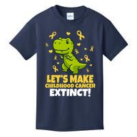 Let's Make Childhood Cancer Extinct Trex Kids T-Shirt
