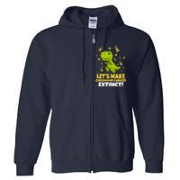 Let's Make Childhood Cancer Extinct Trex Full Zip Hoodie