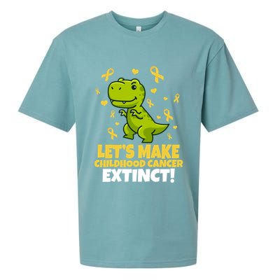 Let's Make Childhood Cancer Extinct Trex Sueded Cloud Jersey T-Shirt